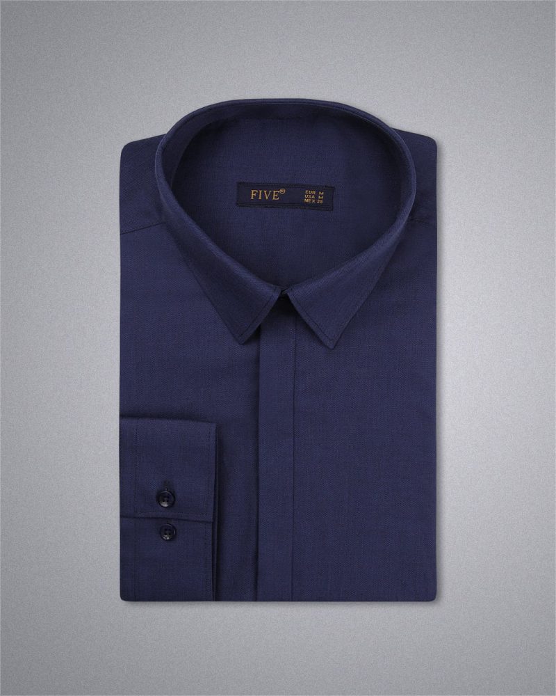 پیراهن دکمه مخفی مردانه فایو