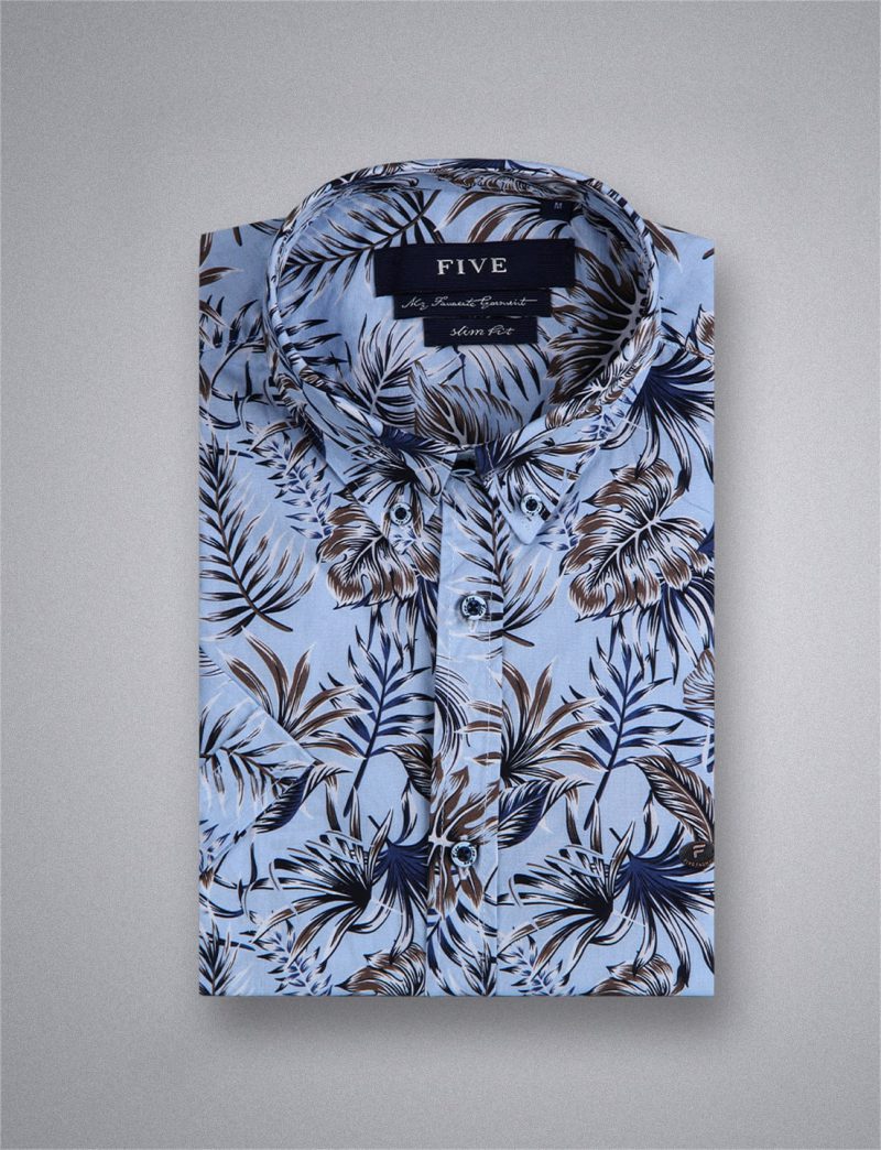 پیراهن آستین کوتاه هاوایی مردانه فایو