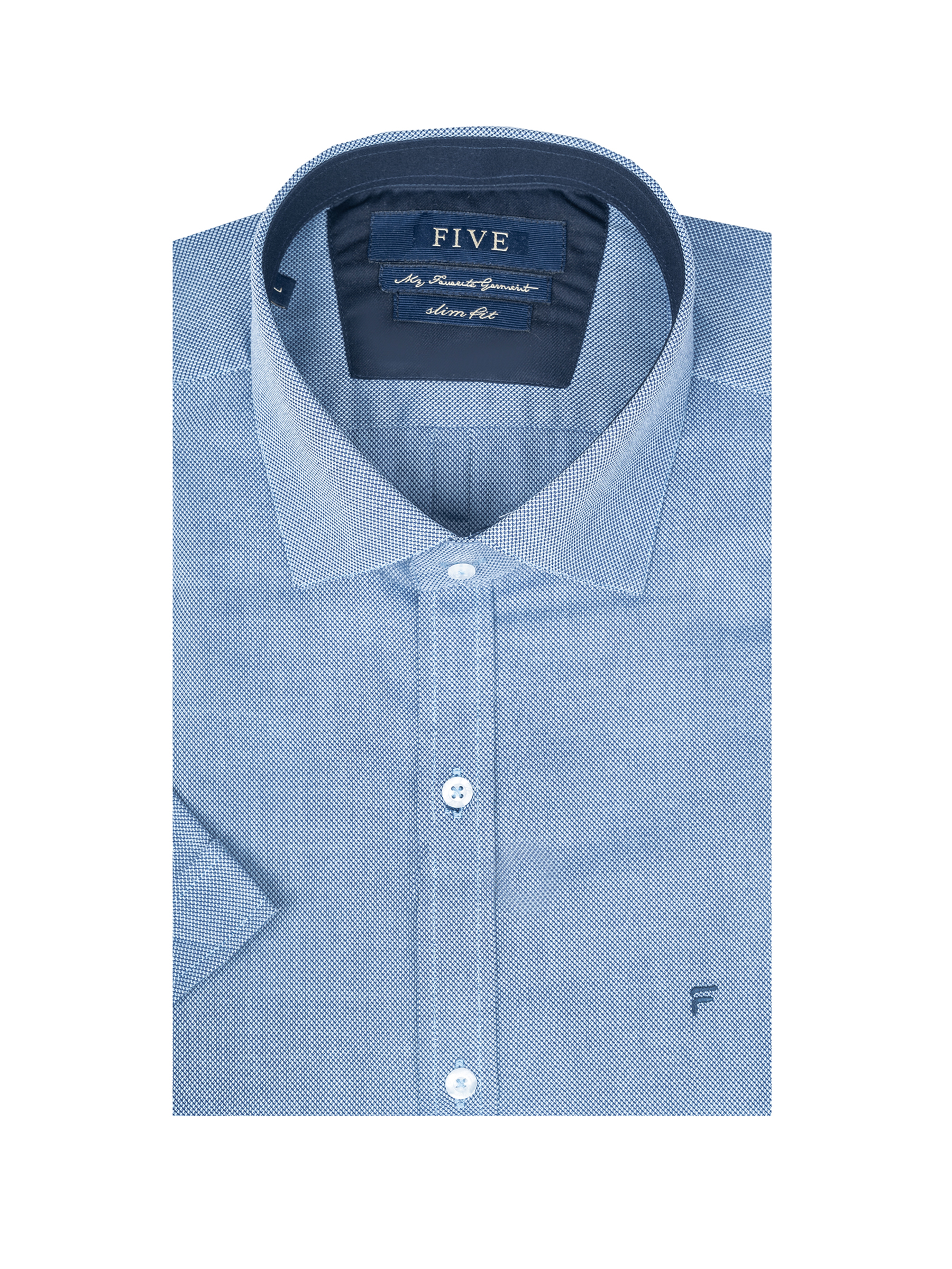 Untitled-1 پیراهن آکسفورد آستین کوتاه مردانه فایو - Image 1