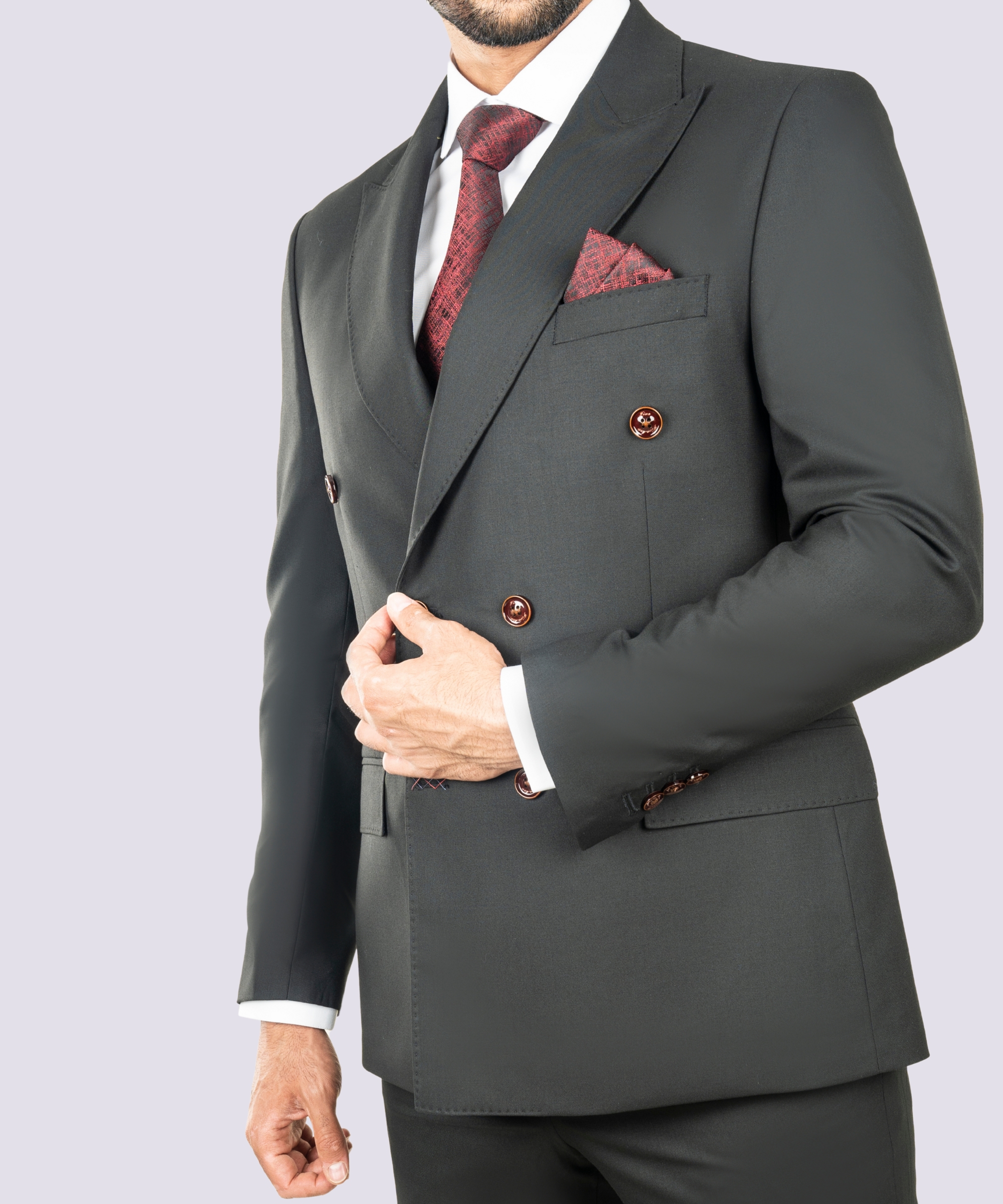 5 کت وشلوار دبل برست مردانه - Image 14