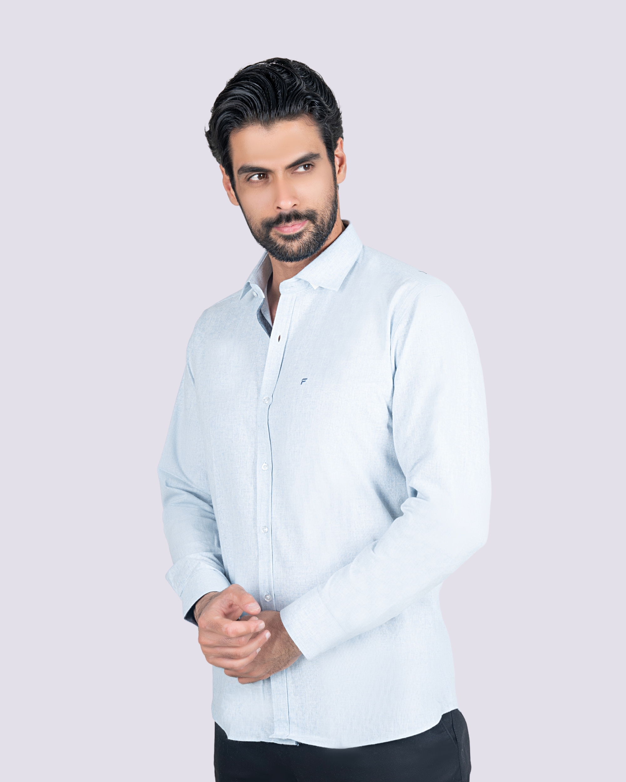 8 پیراهن پشمی یقه کوتاه ساده - Image 8