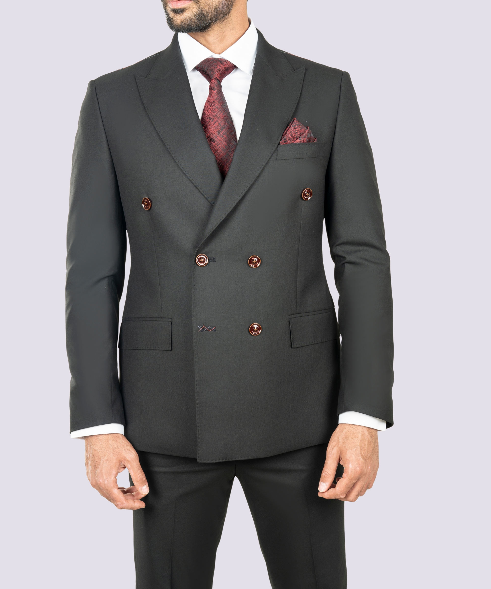 8 کت وشلوار دبل برست مردانه - Image 16